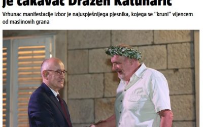 Dražen Katunarić okrunjen maslinovim vijencem na selačkoj smotri CROATIA REDIVIVA